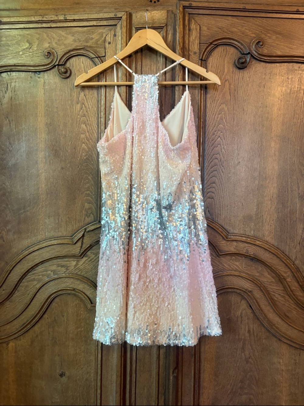 Lavender Brown Ombré sequin mini cocktail dress - Picture 9 of 13
